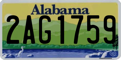 AL license plate 2AG1759