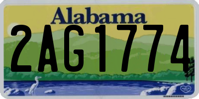 AL license plate 2AG1774