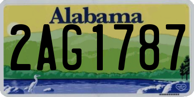 AL license plate 2AG1787