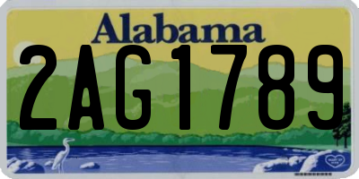 AL license plate 2AG1789
