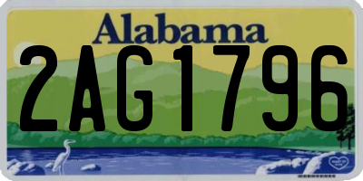 AL license plate 2AG1796