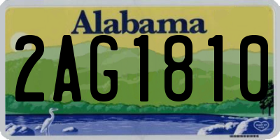 AL license plate 2AG1810