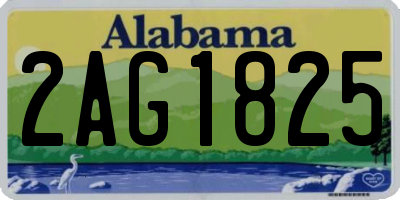 AL license plate 2AG1825