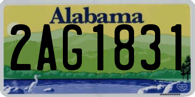 AL license plate 2AG1831