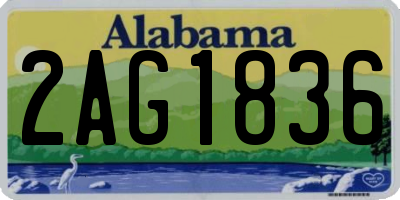 AL license plate 2AG1836