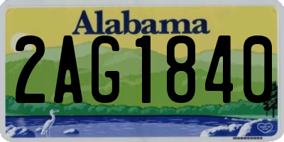 AL license plate 2AG1840