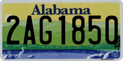 AL license plate 2AG1850