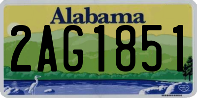 AL license plate 2AG1851