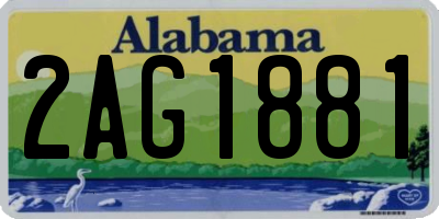 AL license plate 2AG1881