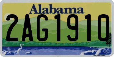 AL license plate 2AG1910