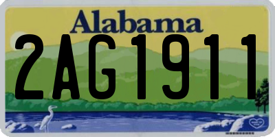 AL license plate 2AG1911