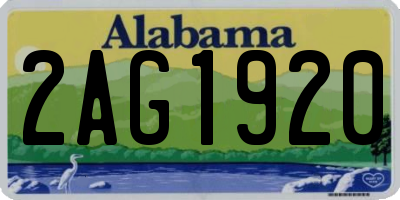 AL license plate 2AG1920