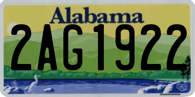 AL license plate 2AG1922