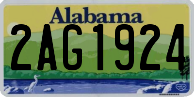 AL license plate 2AG1924