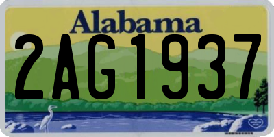 AL license plate 2AG1937