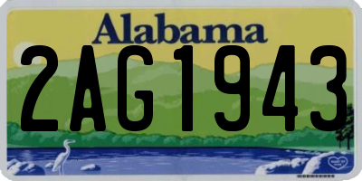 AL license plate 2AG1943