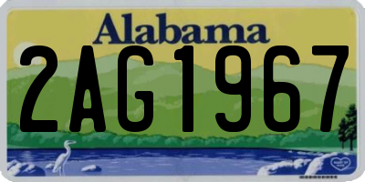 AL license plate 2AG1967