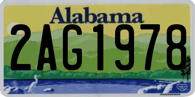 AL license plate 2AG1978