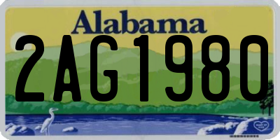 AL license plate 2AG1980