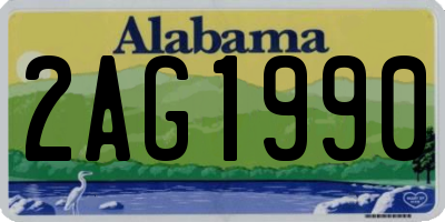 AL license plate 2AG1990