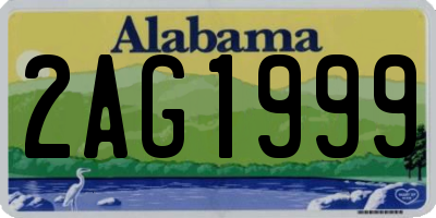 AL license plate 2AG1999