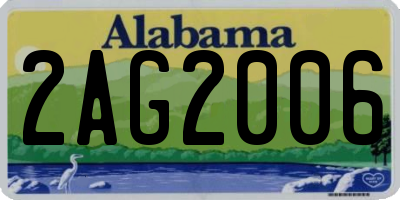 AL license plate 2AG2006