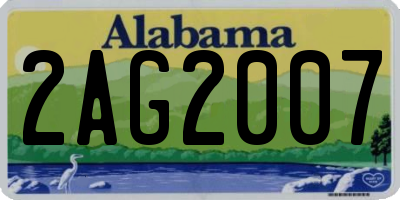 AL license plate 2AG2007