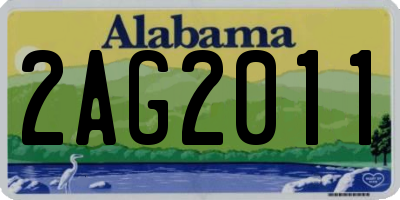 AL license plate 2AG2011