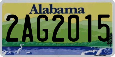 AL license plate 2AG2015