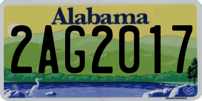 AL license plate 2AG2017