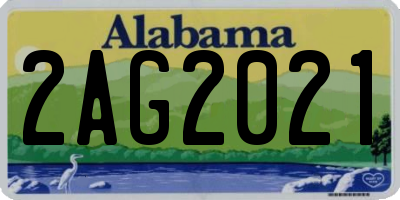 AL license plate 2AG2021