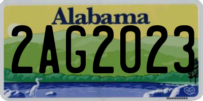 AL license plate 2AG2023