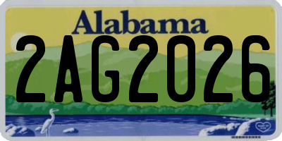 AL license plate 2AG2026