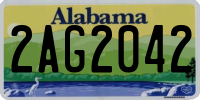 AL license plate 2AG2042
