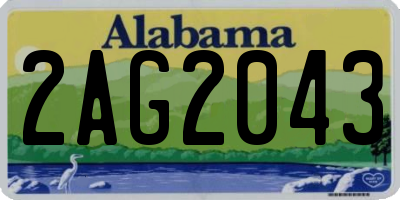 AL license plate 2AG2043