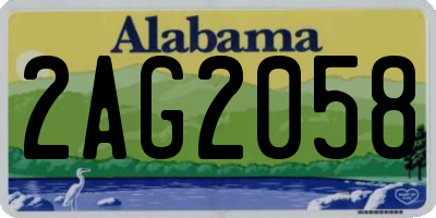 AL license plate 2AG2058