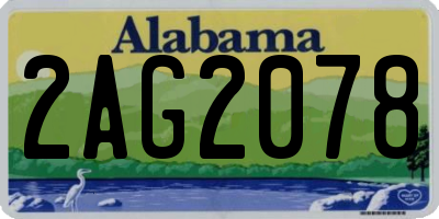 AL license plate 2AG2078