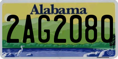 AL license plate 2AG2080