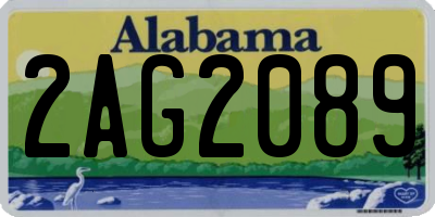 AL license plate 2AG2089