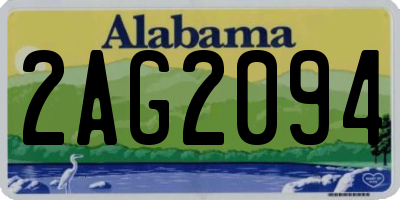 AL license plate 2AG2094