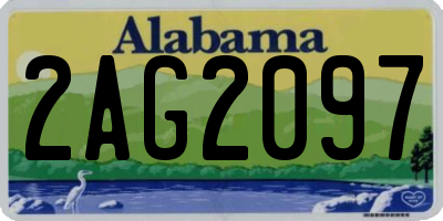 AL license plate 2AG2097