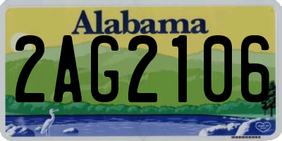 AL license plate 2AG2106