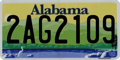 AL license plate 2AG2109