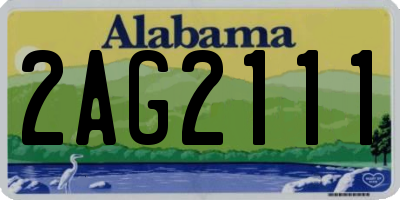 AL license plate 2AG2111