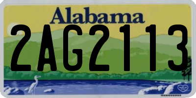AL license plate 2AG2113