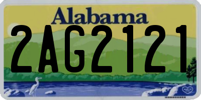 AL license plate 2AG2121