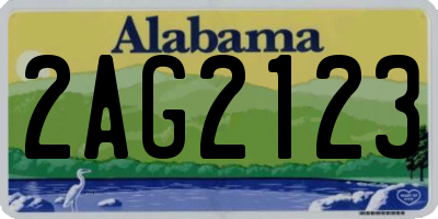 AL license plate 2AG2123