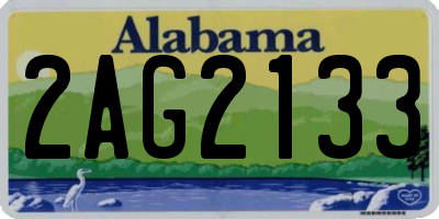 AL license plate 2AG2133