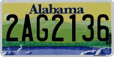 AL license plate 2AG2136