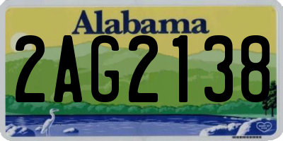 AL license plate 2AG2138